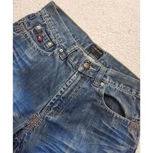 Vintage Y2K ENERGIE Mens Straight Jeans W32 L28 Blue Cotton denim with flaw